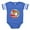 Royal Blue, variant on CafePress - Owl 1St Birthday - Cute Infant Baby Football Bodysuit