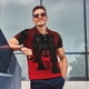 thumbnail image 4 of Balery Black Panther Red Background Camisa Polo de Hombre con Estampado, de Manga Corta y Tejido Medio, Camisa Tipo Golf Polo-4X-Large, 4 of 6