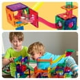 thumbnail image 4 of PicassoTiles Marble Run Magnetic Tiles for Kids – 50PCS STEM Educational Construction Building Blocks Race Track Toy Set, 4 of 8