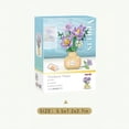 thumbnail image 2 of HI-REEKE Flower Mini Building Block Set Violets Flower Bouquet Bonsai Plastic Kit Gift Multicolor, 2 of 7