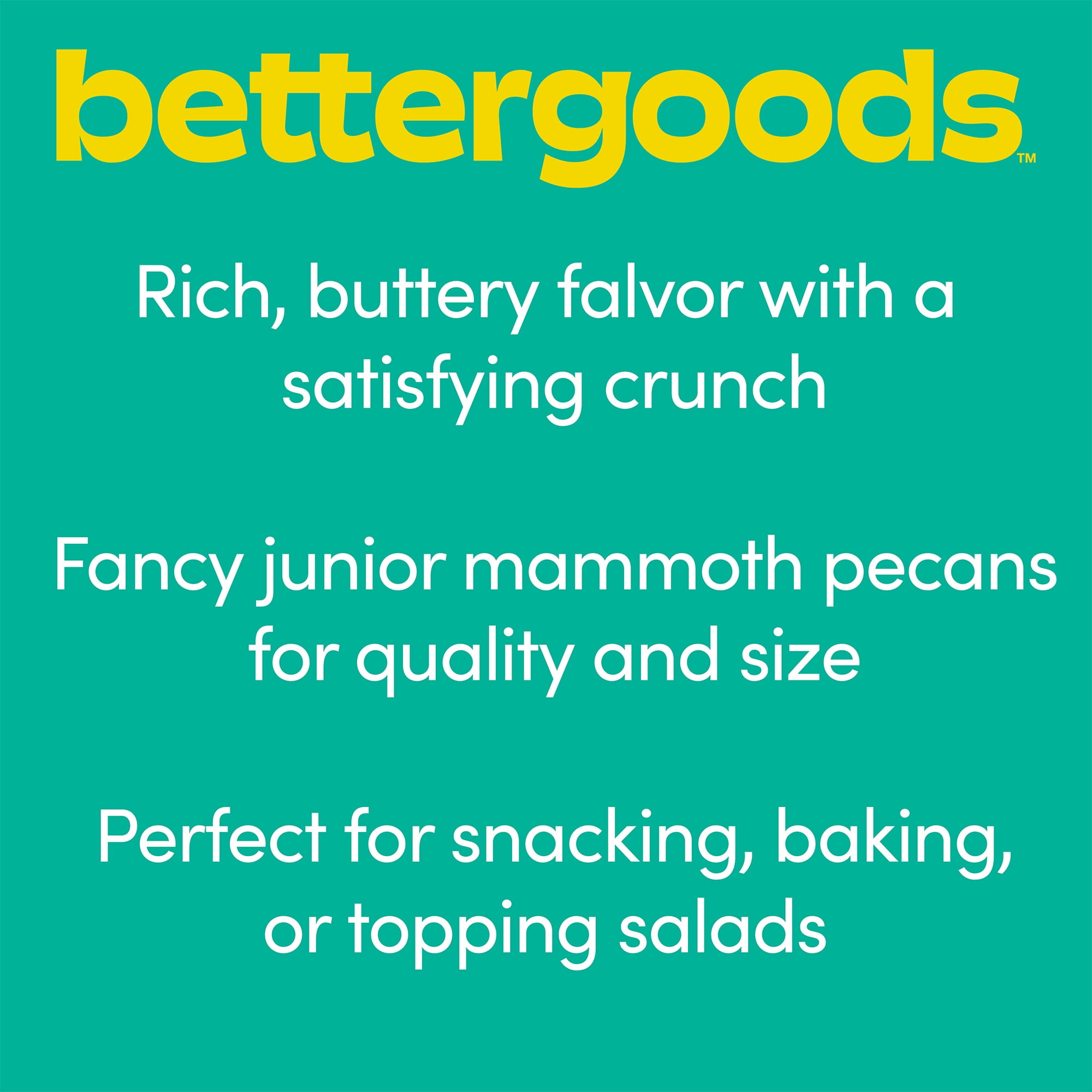 bettergoods Raw Pecan Halves, 7.5 oz