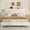 White, variant on Full Size Bed Frame with Charging Station and LED Lights, Upholstered Headboard with Storage Shelves, No Box Spring Needed, Black
