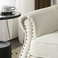 thumbnail image 6 of Ktaxon Modern Linen 3 Seater Sofa Extra Deep American Style Couch for Bedroom, Office, Apartment, Dorm Beige, 6 of 7