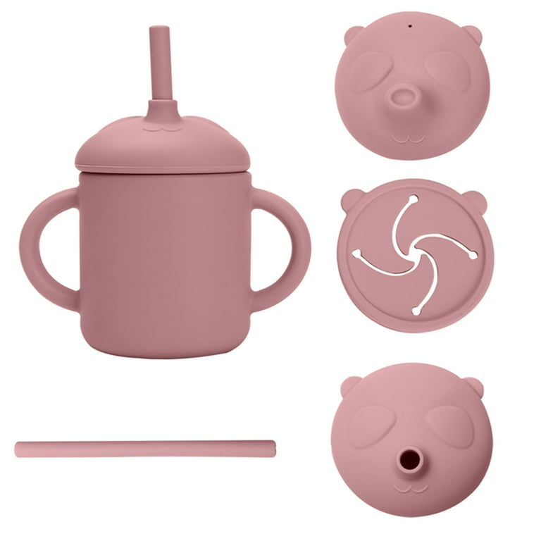 3 Way Toddler Sippy Cup 6 Months, Baby Cup with Straw, Food Grade