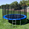 Ktaxon Outdoor 12 feet Round Trampolines with Safety Enclosure Net and Spring Pad