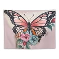 thumbnail image 5 of GOSMITH  Pink Butterfly Tapestry Wall Hanging Spring Flowers Green Leaves Botanical Floral Plants Motivational Quotes Aesthetic Vertical Retro Tapestry for Bedroom Living Room Indie Decor,40Wx60H inch, 5 of 7