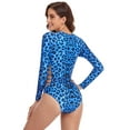 thumbnail image 6 of 1-piece Swimsuits for Women Surfing Diving Rashguard Swimsuits Swimwear Bathing Suit Long Sleeve Bra Padded Zip Front -M, 6 of 6
