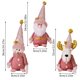 thumbnail image 4 of Adorno navideño de Papá Noel, muñeco de nieve, reno, gnomo, postura sentada, color rosa, decoración navideña para el hogar, Navidad 2024, 4 of 5