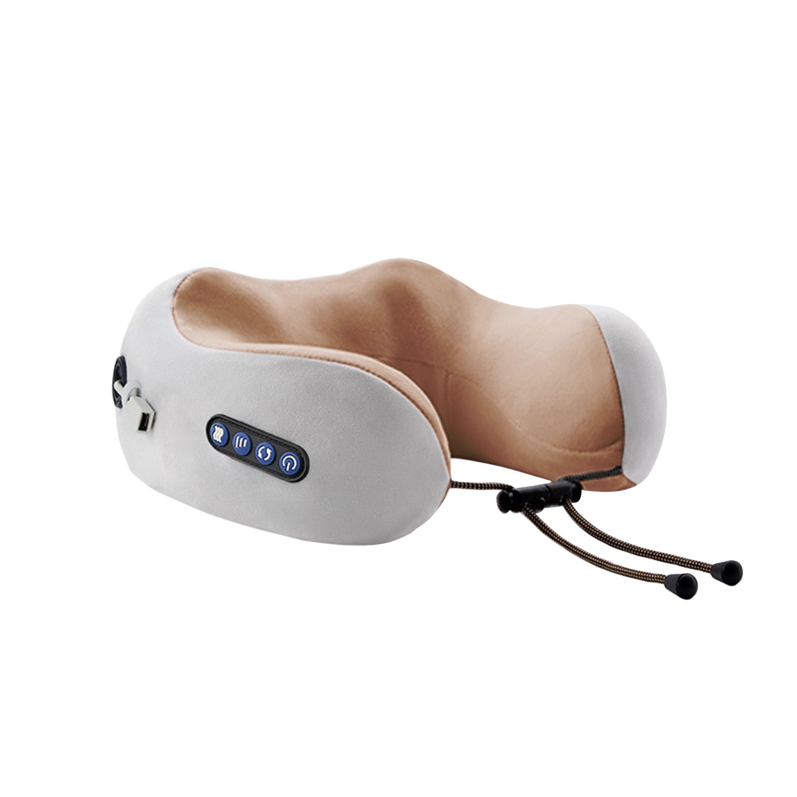 Iuhan Electric Neck Massage Pillow, U-Shaped Memory Foam Cervical Pillow for Pain Relief, Heated Massager for Neck Shoulder Muscle, Travel Pillow for Office Home Airplane Car