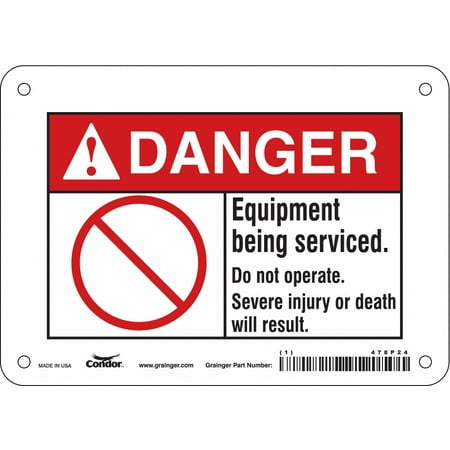 

Condor Safety Sign 10 inx14 in Magnetic Vinyl 478P24 478P24 ZO-G5816769