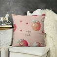 thumbnail image 2 of Red Apple Throw Pillow Cover for Kids,Fruits Pattern Pillow Cover Pink Lover Heart Floral Print Cushion Cover,Honey Apple Decorative Pillow Cover for Office, 2 of 5