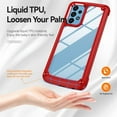 thumbnail image 6 of Phone Case for Samsung Galaxy A52/A52S 5G Clear Transparent TPU Cell Cover with Screen Protector and Slim Shockproof Silicone Military Grade Protective A 52 S 4G G5 52A S52 52S Women Men Red, 6 of 7