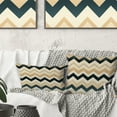 thumbnail image 3 of Designart "Chevron Boho Ivory II" Chevron Printed Throw Pillow, 3 of 5