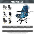 thumbnail image 6 of Renewold Marble Dark Blue Office Chair Cover Universal Stretch Desk Chair Cover with Elastic Bottom Removable Office Computer Chair Cover for Armrest Chairs Home Office Decor, S, 6 of 7