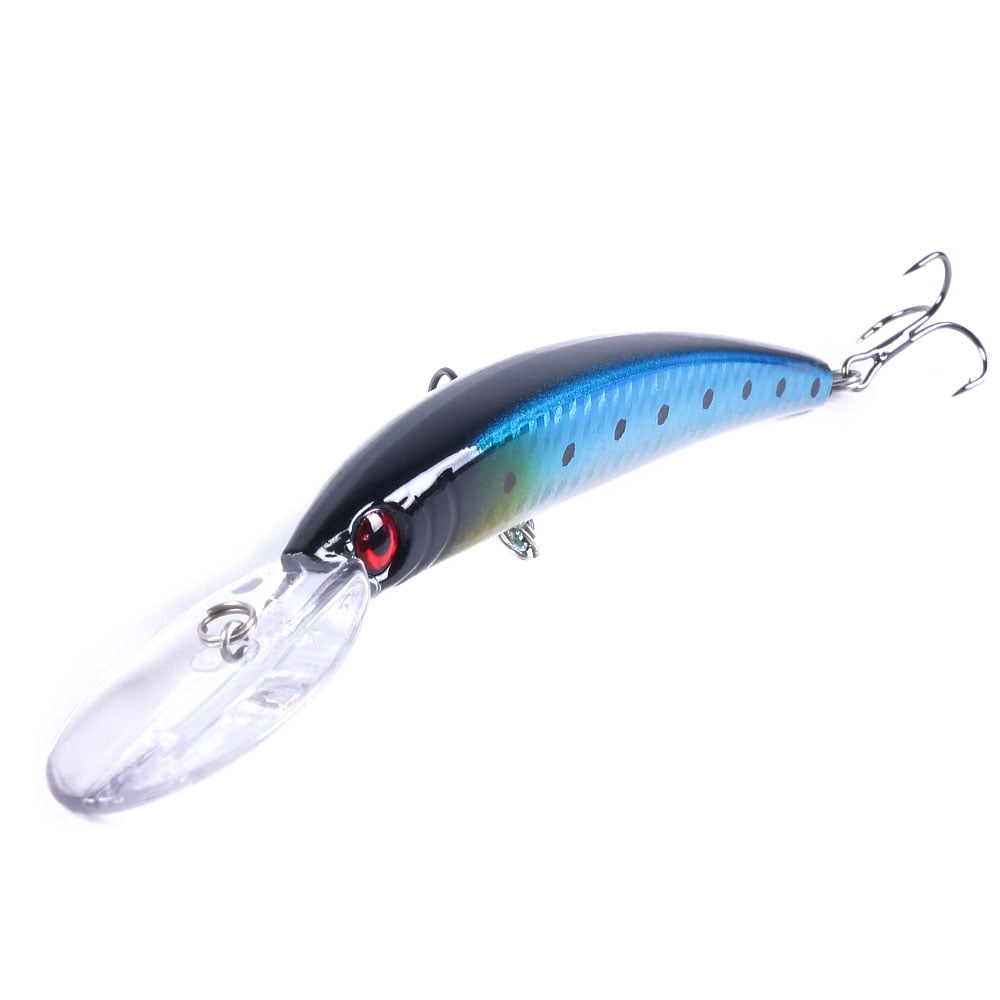 HENGJIA Fishing Lures Large Hard Bait Minnow VIB Lure with Treble Hook Life-Like Swimbait Fishing Bait Popper Crankbait Sinking Lure for Bass Trout Walleye Redfish