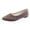 Coffee, variant on EliteGoogv Womens Square Toe Ballet Flats Slip On Comfortable Shoes For Women Casual Flat Footwear Grey US:6.5