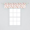 thumbnail image 2 of Ambesonne Fox Window Valance, Cartoon Forest Animal Pattern, 54" X 12", Orange White, 2 of 3
