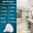 thumbnail image 3 of Sunperian BR40 LED Flood Light Bulb 13W=85W 3500K Natural White 1400lm Dimmable Fixture Rated UL Listed E26 6-Pack, 3 of 7