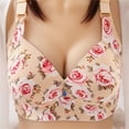 thumbnail image 2 of Npasoilc Plus Size Wirefree Bra for Women Lace Embroidered Glossy Full Coverage Push Up Breathable Comfortable Daily Underwear, 2 of 4