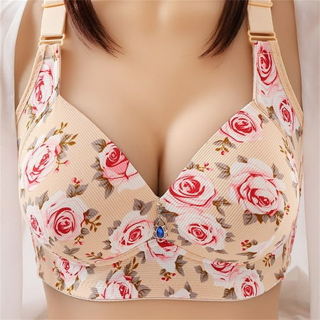 LLYWEY Bras for Women No Underwire on Sale Push up Sports Bras Women Ladies Bralette Bra Style-1122 Women s Plus Multiway Bra Feature Adult Female Yoga Sports Bras Beige 36B