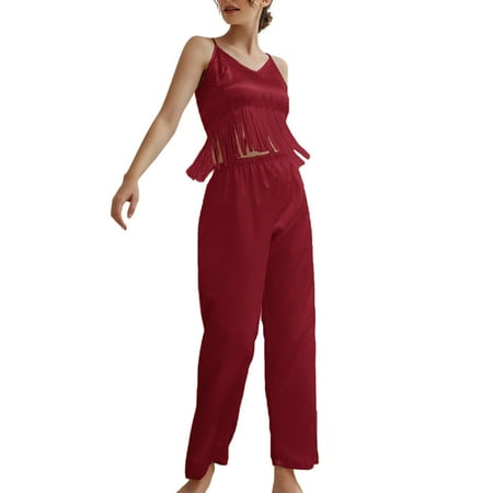 

XINSHIDE Women Pajamas Satin Lingerie Sexy Nightie Slips Sleep Sets Sexy Slips Sleepwear Nightgown Sets Nighty For Women