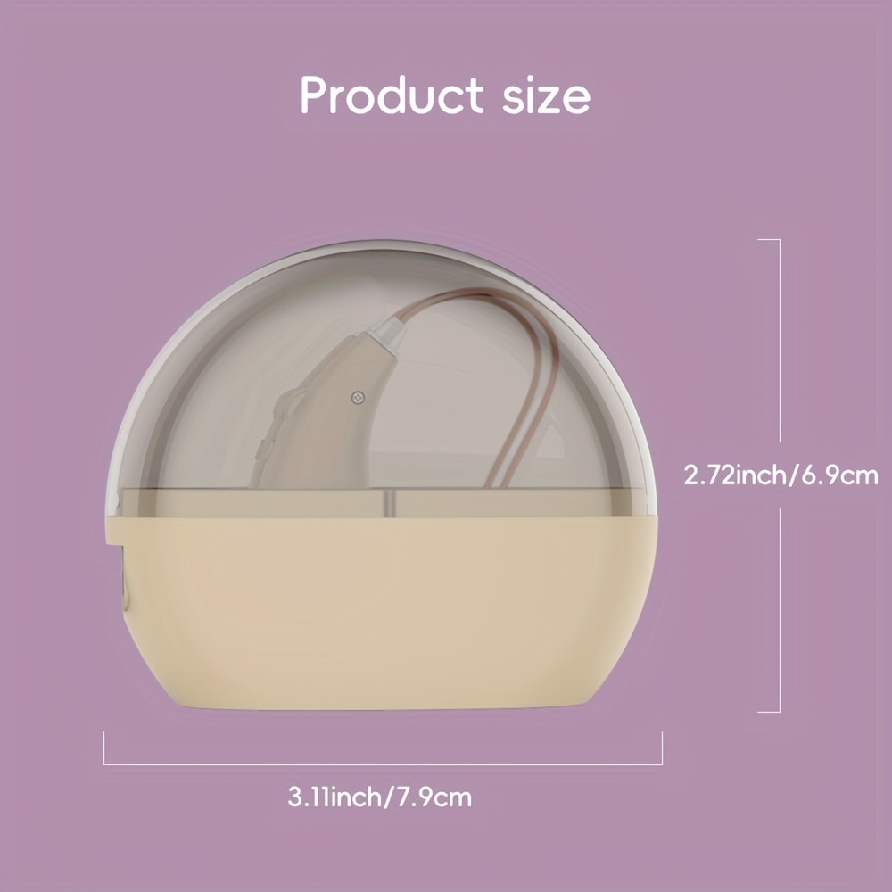 Rechargeable Hearing Amplifiers, Active Noise Cancelling In-Ear Headphones with Volume Control, Type-C Charging, Plastic Material, Lithium Polymer Battery (golden)