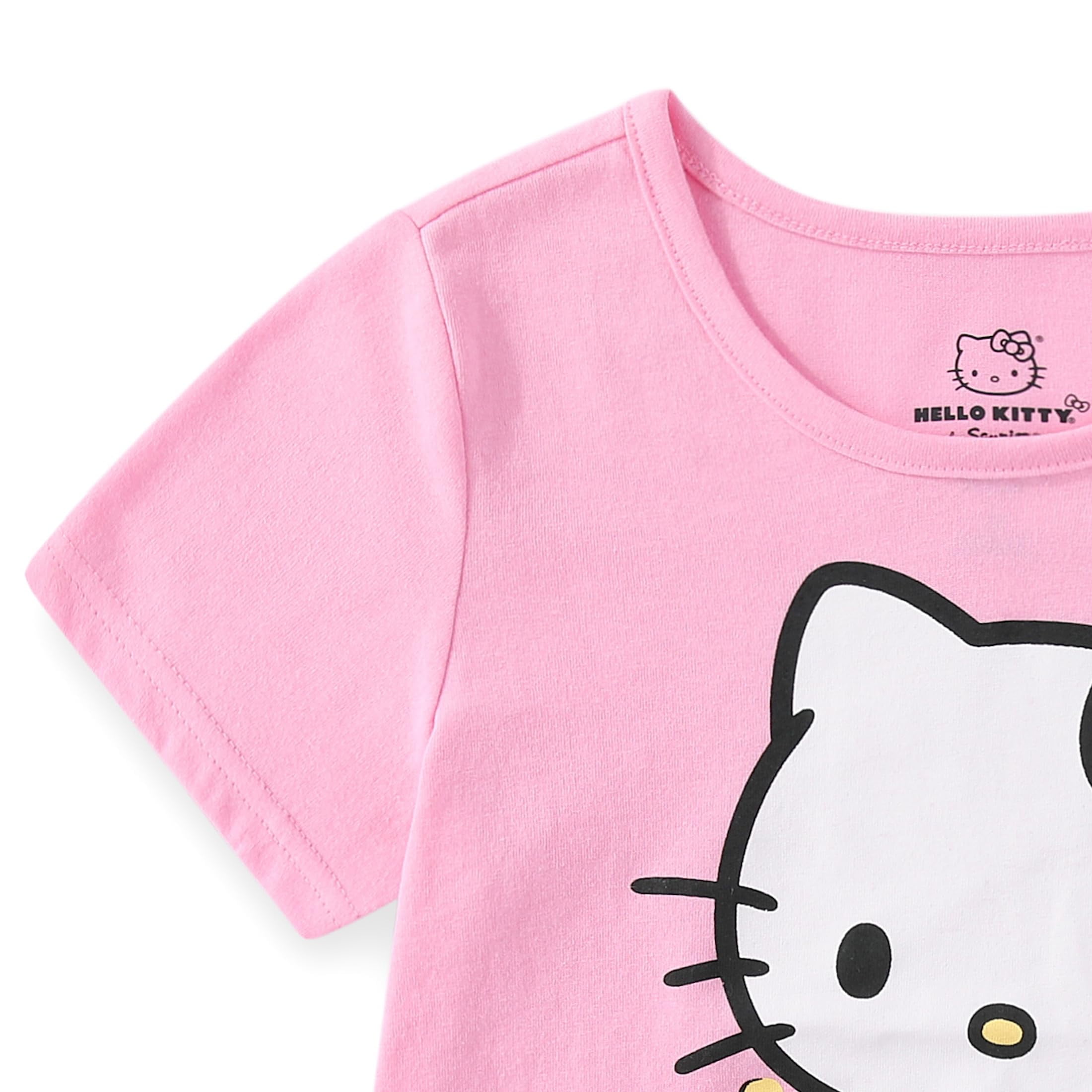 Hello Kitty Sanrio Short Sleeve T-Shirt & Pleated Skirt (Girls), 2 Piece Set, Sizes 4-12