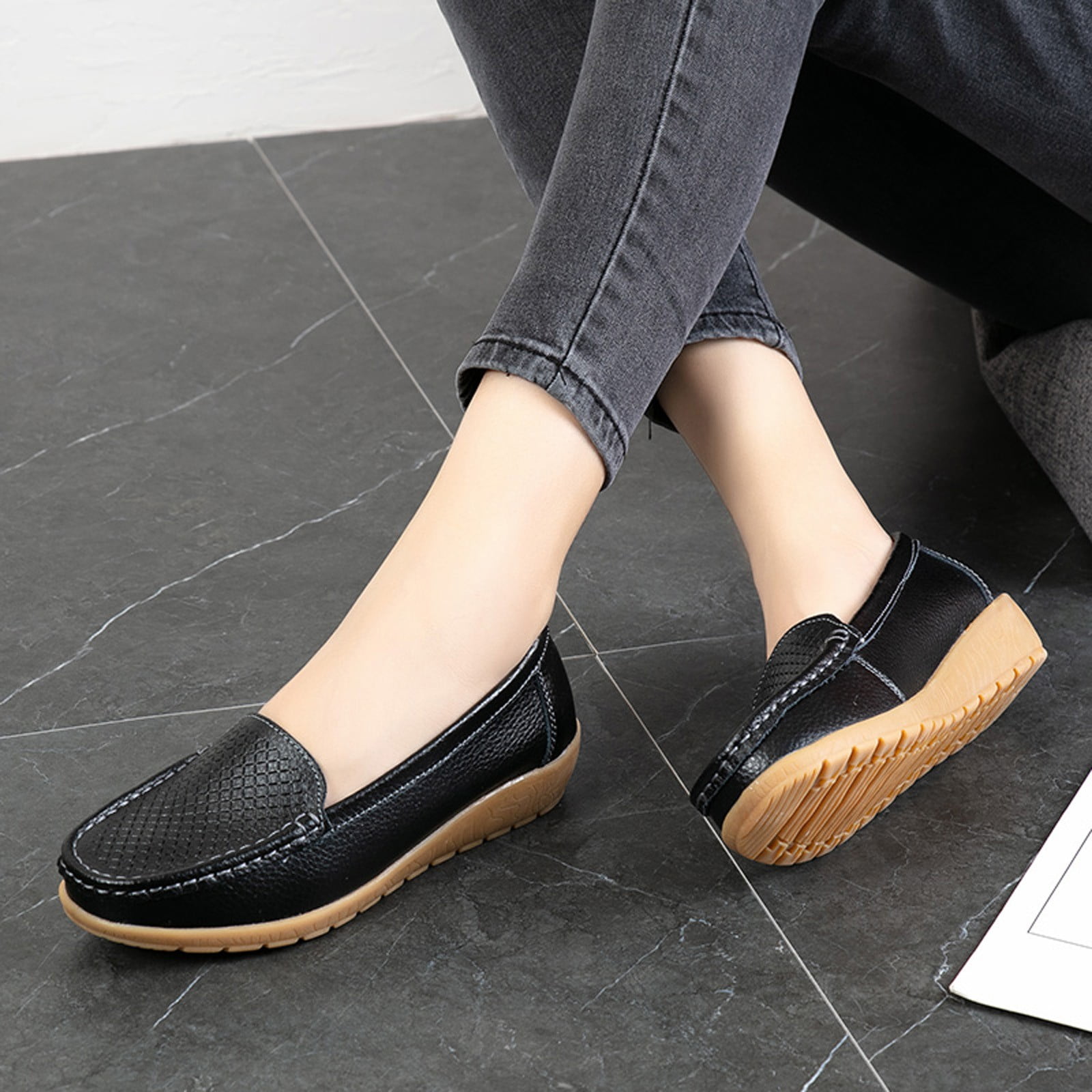 Low wedge work shoes best sale