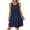 Navy, variant on SELONE Casual Summer Dresses for Women Hawaiian A-Line Dresses Polka Dot Sleeveless Short Sundress Crew Neck Tank Dresses