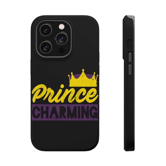 DistinctInk Tough Case for Apple iPhone 15 PRO (6.1" Screen), Compatible with MagSafe Charging - Prince Charming