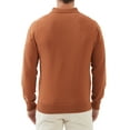thumbnail image 3 of Kallspin Men's Cotton Knit Polo Sweater Business Casual Long Sleeve Pullover Sweater(Caramel,3X-Large), 3 of 9