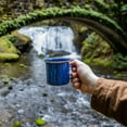 thumbnail image 3 of ASR Outdoor 11.75oz Stainless Steel and Enamel Coffee Mug Camping Essentials, Classic Speckled Blue, 3 of 5
