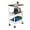 White, variant on Rolling Cart with Wooden Tabletop, 3 Tier Metal Utility Cart, Rolling Storage Organizer Cart with Lockable Wheels for Kitchen, Office, Bedroom (White)