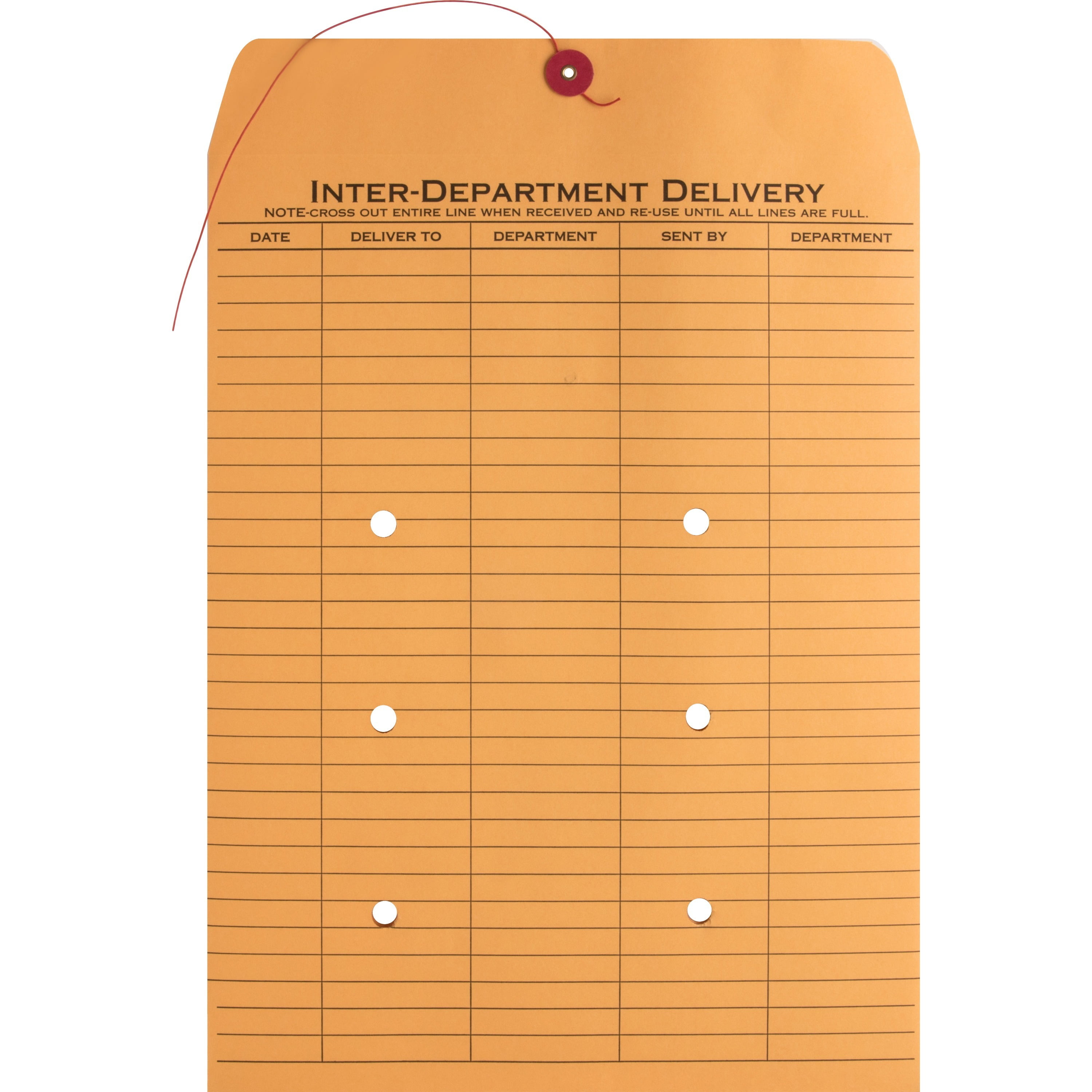 Business Source, BSN42255, 2Sided InterDepartment Envelopes, 100 Per