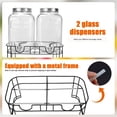 thumbnail image 3 of Dispensadores de bebidas de vidrio DD&HAPP, 2 unidades, 4,5 L, con soporte, 3 of 6