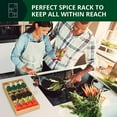 thumbnail image 5 of Wooden Spice Rack Organizer 3-Tier for Cabinet, Cupboard, Pantry, Shelf - Luxury Bamboo Drawer Organizer for Spices & Herbs - Kitchen Drawer Dividers for Jars (15"x8"), 5 of 8