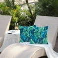 thumbnail image 5 of Outdoor Pillow Covers 18x18 Inch Set of 2 Blue Green Leaves Decor Waterproof Throw Pillow Covers Farmhouse Outdoor Waterproof Pillow Covers Decor for Patio Funiture Garden Sofa Couch 6B, 5 of 6