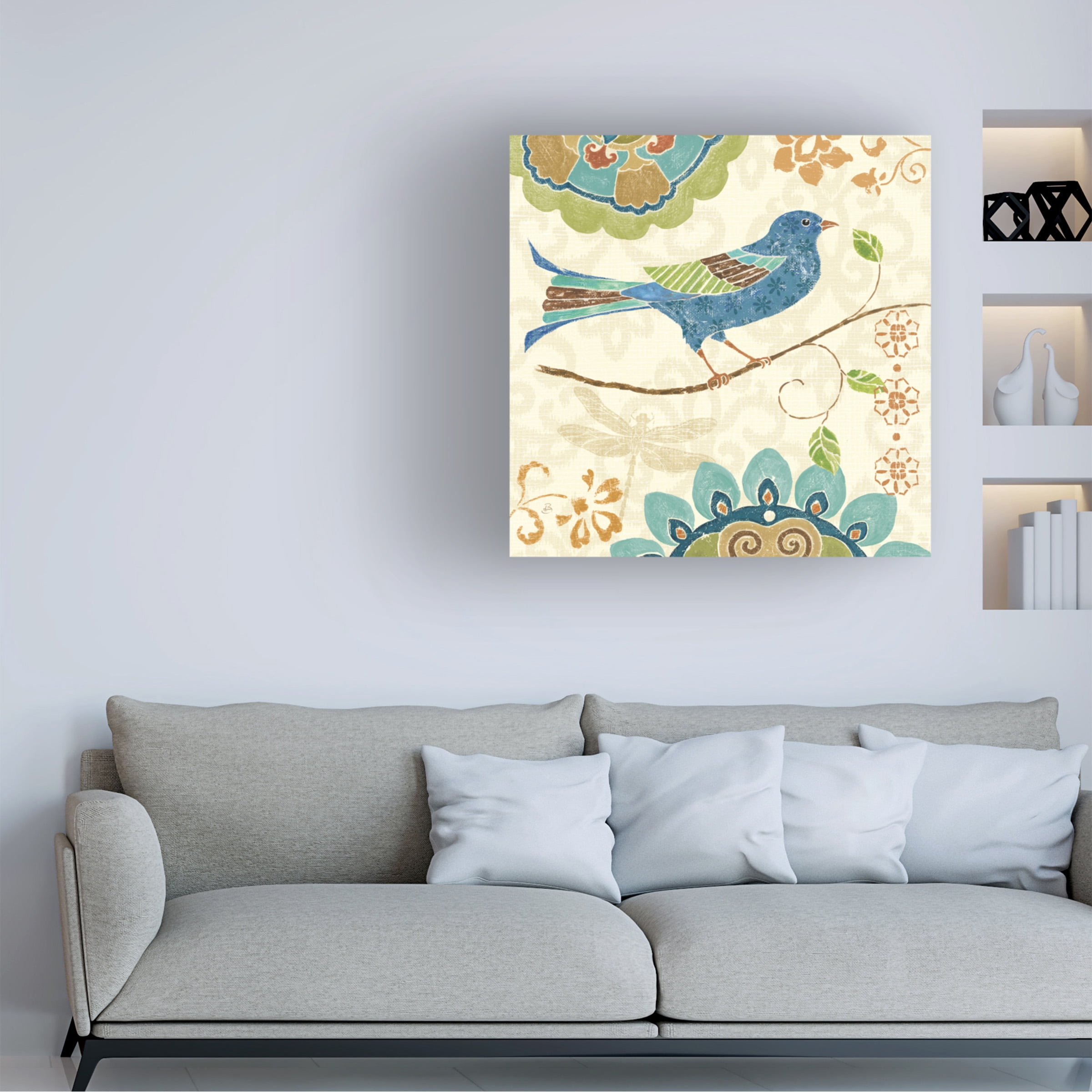 Daphne Brissonnet 'Eastern Tales Birds I' Canvas Art