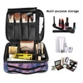 thumbnail image 2 of FORMRS Travel Makeup Bag Large Capacity Train Case Cosmetic Organizer with Adjustable Dividers, Watercolor Pink Marble Pattern, 2 of 8