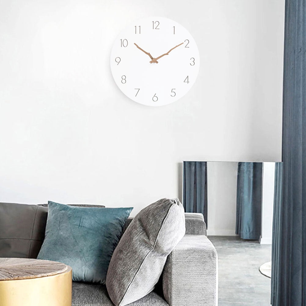 CRILSTYLEO Decorative Wall Clock for Living Room and Bedroom, MDF Material, Stylish Background Design, 1 Pack