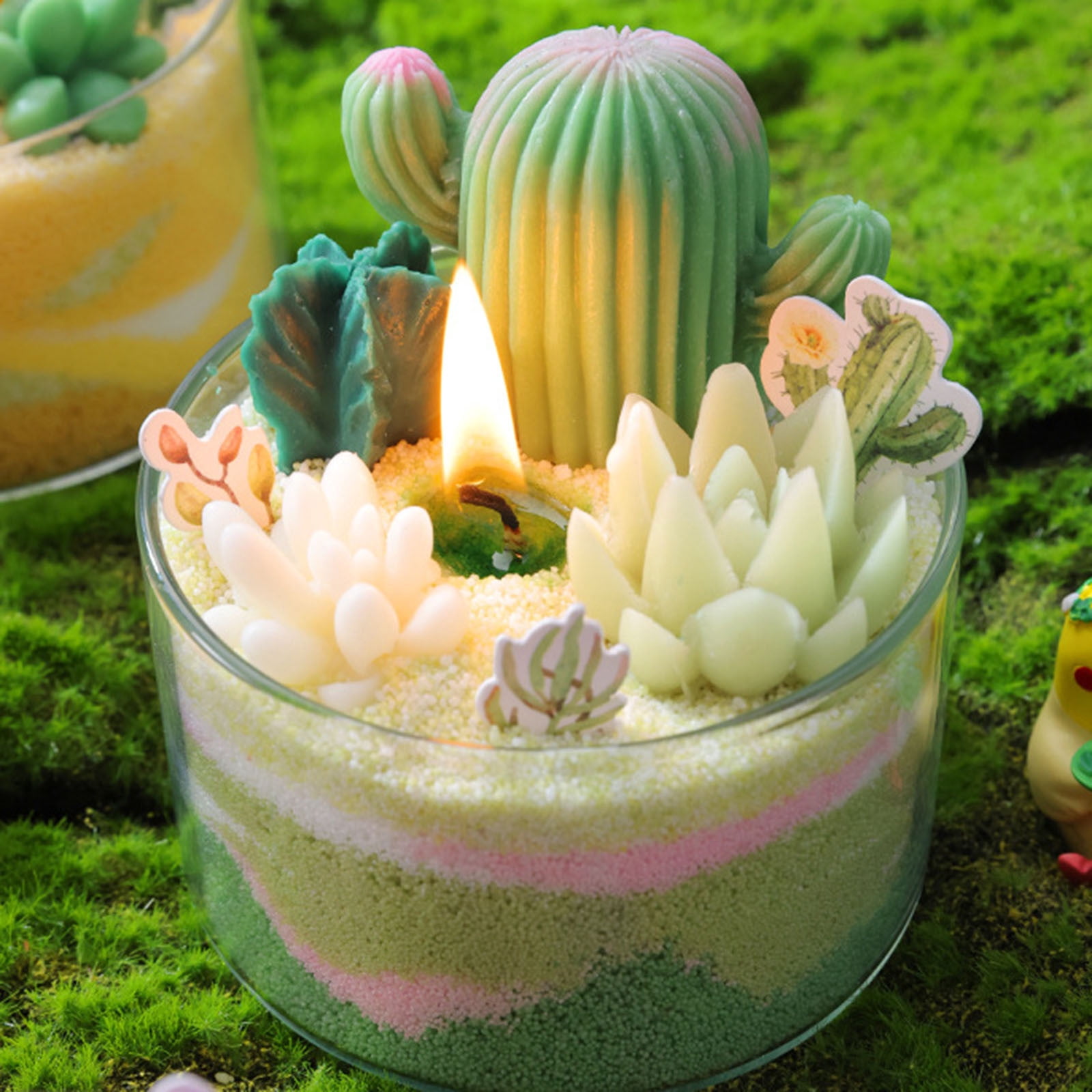 SPOORYYO DIY Sand Painting Candle, Aromatherapy Wax, Plant Based Material, Long Lasting Burning, Reusable Candle Making Kit