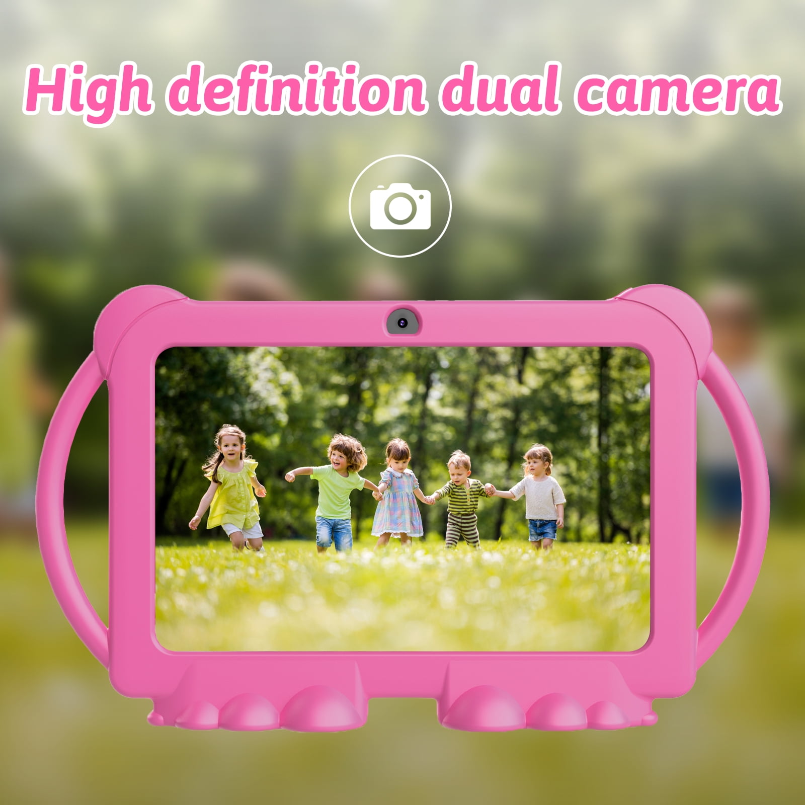 Kids Tablet 7 inch Android 12 Tablet for Kids, 4GB RAM 32GB ROM Quad Core Toddler Tablet with Shockproof Case, Parental Control, WiFi, Bluetooth, 3000mAh Battery, Dual Camera, Educational, Games