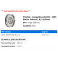 thumbnail image 2 of Flywheel - Compatible with 2006 - 2009 Pontiac Solstice 2.4L 4-Cylinder 2007 2008, 2 of 2