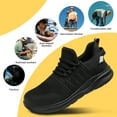 thumbnail image 2 of Fidabo Steel Toe Shoes for Men and Women Comfortable Lightweight Work Safety Shoes Puncture Proof Slip Resistant Indestructible Sneakers Suitable for Construction Work, 2 of 6