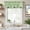 Green, variant on Purple Leaves Farmhouse Short Window Curtain Valances, Spring Plants Rustic Vintage Botanical Rod Pocket Kitchen Valances for Living Room Bedroom Bathroom Cafe 60" x 18"