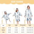 thumbnail image 4 of FORMRS Wearable Blanket Hoodie with Sleeves for Kids Cozy Flannel Sweatshirt, White Snowman, 4 of 7