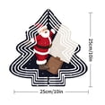 thumbnail image 7 of Metal Hanging Christmas Tree Wind Decorations - Festive Garden Spinners with Cheerful Santa Design for Yard and Garden Decor, 7 of 7