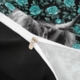 thumbnail image 4 of jejeloiu Teal Rose Cow Duvet Cover Set Kids,Western Print Bedding Full,Reversible,3-Piece(No Comforter), 4 of 6