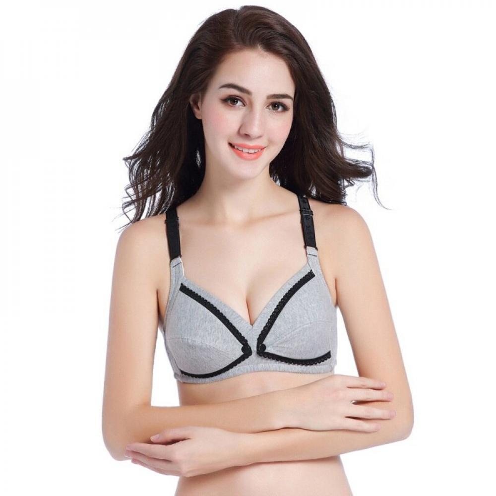 Big Big Clear! Women Cotton Feeding Nursing Bra Padded Push Up