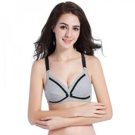 

[Big Clear!]Charming Nursing Bra Lingerie Push-up Plus Size Underwear Front Opening No Rims Full Cup Pregnant Women Bra